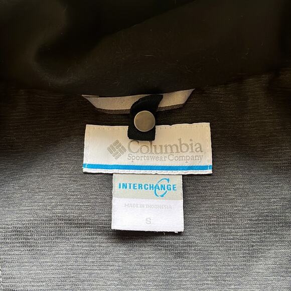 Columbia Interchange 3-in-1 Weatherproof Jacket Shell Small Dark Gray Omni-Tech - Picture 5 of 16